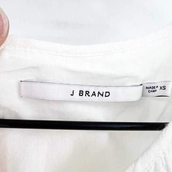 J Brand White A-Line Sleeveless Top XS Cotton Blend Minimalist Tank - Picture 2 of 6